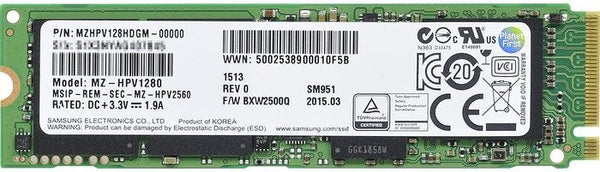 Samsung MZVPV128HDGM-00000 SM951 128Gb NVMe M.2 80mm PCI-Express 3.0 x4 Internal Solid State Drive (SSD)