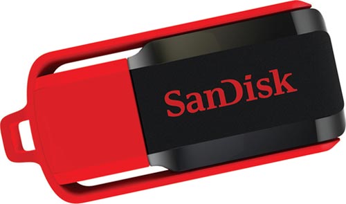 SanDisk SDCZ52-016G-B35 Cruzer Switch 16Gb USB 2.0 Black-Red Flash Drive