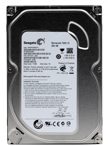 Seagate Baracuda 250Gb 3.5" Internal Desktop Hard Drive (ST3250312AS)