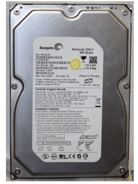 Seagate ST3300622AS Barracuda 7200.9 300Gb 7200Rpm SATA-3.0Gbps 16Mb Cache 3.5-Inch Internal Hard Drive