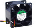 Sunon PMD1206PMB1-A 8000Rpm 56.5CFM 3-Pin Dual Ball Bearing Black Case Fan