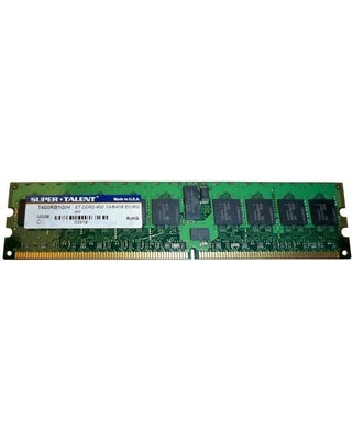 Super Talent T400RB1G 1Gb 240-Pin PC2-3200 DDR2-400MHz SDRAM ECC CL3 Registered Server Memory Module