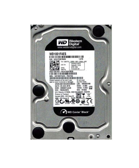 Western Digital Caviar Black WD1001FAES 1TB 7.2KRPM SATA 3.5" Hard Drive