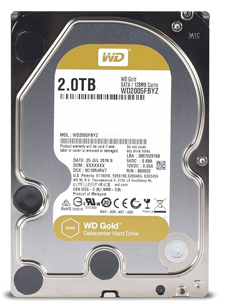 Western Digital WD2005FBYZ Gold 2Tb 7200 Rpm SATA 6.0Gbps 3.5-Inch Hard Drive