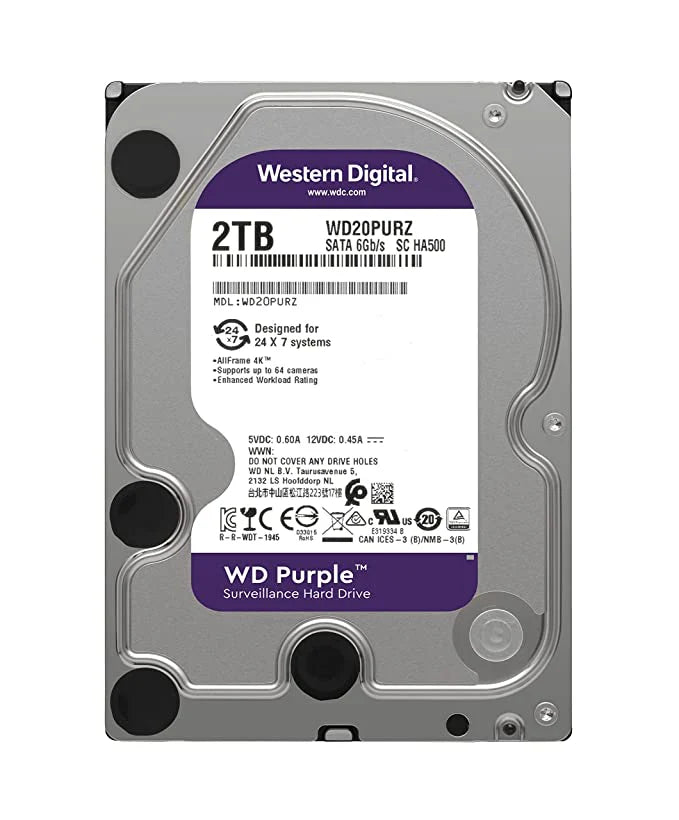 Western Digital WD20PURZ 2TB 5400RPM 64MB Serial ATA-600 3.5-inch Hard Drive