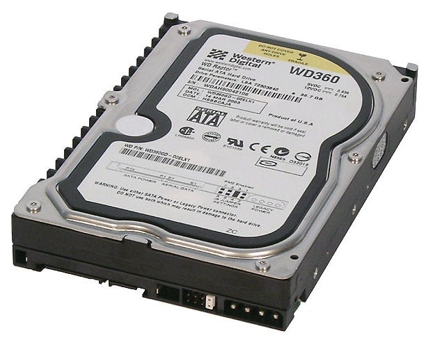 Western Digital RAPTOR WD360GD 36.7GB 10KRPM 8MB Buffer SATA-150 3.5' Hard Drive