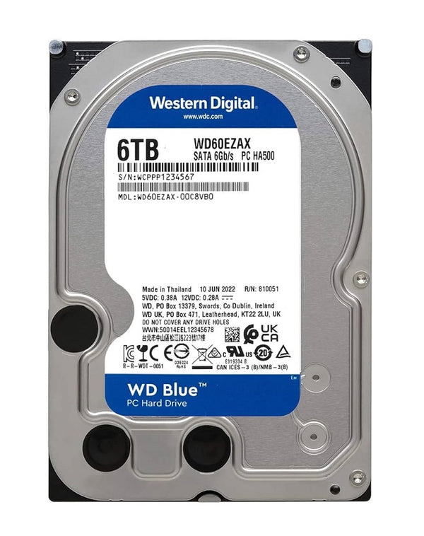 Western Digital WD60EZAX Blue 8TB 5400RPM SATA-6.0Gbps 3.5-Inch Hard Drive