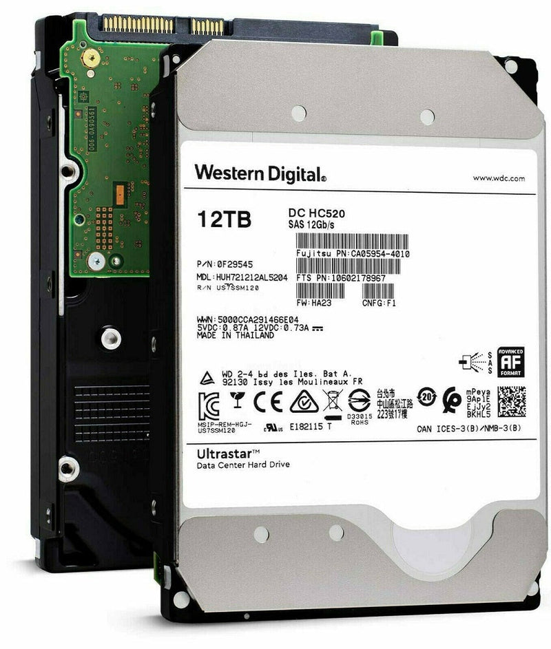 Western Digital Huh721212Al5204 / 0F29545 Ultrastar Dc Hc520 12Tb 7200Rpm Sas 12Gbps 3.5-Inch Hard