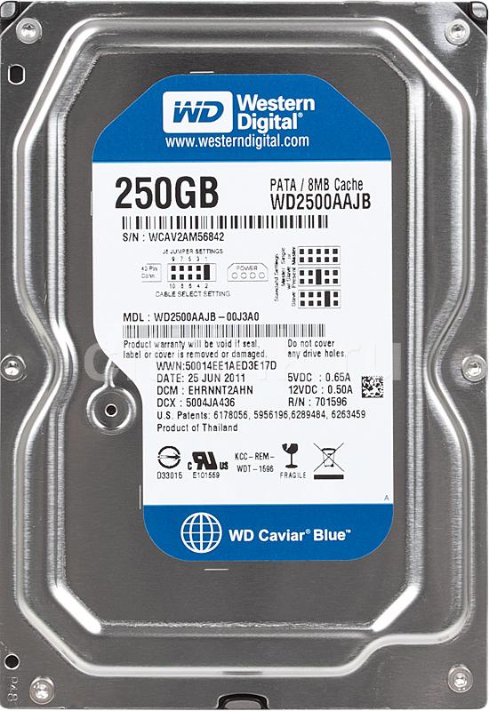 Western Digital WD2500AAJB WD-Blue 250Gb 7200Rpm IDE Ultra ATA100 3.5-Inch Hard Drive