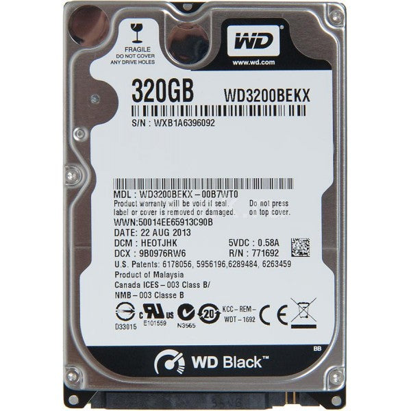 Western Digital WD3200BEKX WD BLACK 320Gb 7200RPM Serial ATA-6.0Gbps 16Mb Cache 2.5-Inch Internal Hard Drive