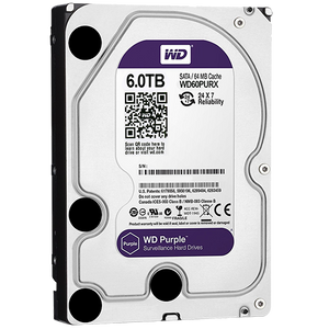 Western Digital WD60PURX WD-Purple 6Tb IntelliPower Serial ATA-6.0Gbps 64Mb Cache 3.5-Inch Internal Surveillance Hard Drive