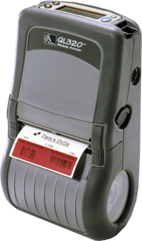 Zebra Technologies Q3D-LUBA0000-00 QL320 Plus 203dpi Direct Thermal Mobile Portable Barcode Printer