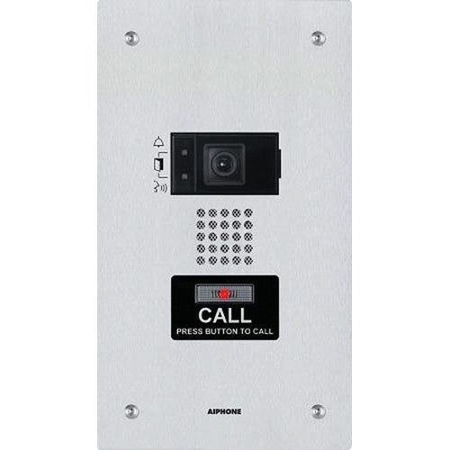 Aiphone IX-DF 24VAC/DC IP Addressable Flush Mount Audio/Video Door Station For IX Series