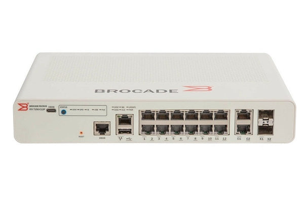 Brocade Ethernet Switch ICX 7150 12-Port PoE+ ICX7150-C12P-2X10GR-RMT3