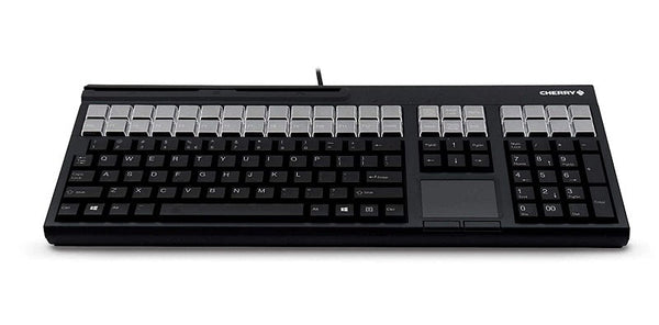 Cherry G86-71411EUADAA 127-Keys 42-Hot Keys Keyboard With Magnetic Stripe Card Reader & Touchpad