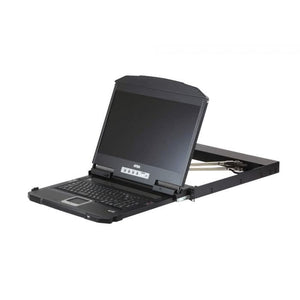 Aten CL3800NW 18.5-Inch Dual Rail Ultra Short Depth WideScreen LCD Console KVM Switch.