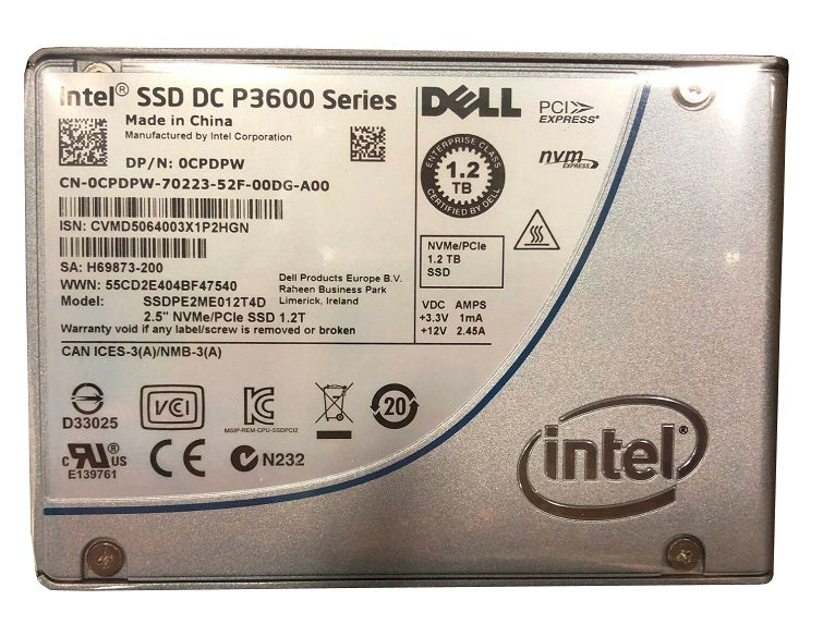 Dell CPDPW Intel DC P3600 1.20Tb PCI-Express 3.0 2.5-Inch Solid State Drive
