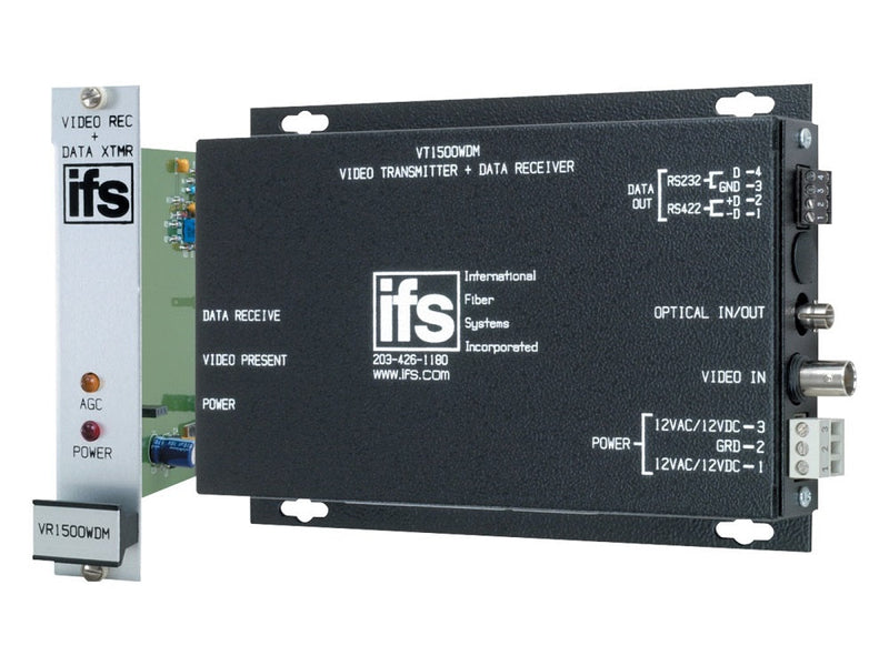 IFS Video Transmitter / Data Receiver Multimode Single Fiber 850nm VT1500WDM-R3
