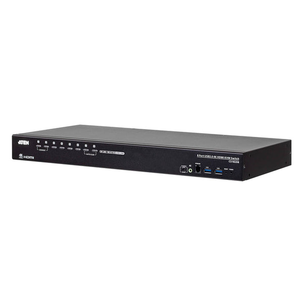 Aten Cs18208 8-Port Usb 3.0 4Kdisplayport Rack-Mounting With Hdmi Kvm Switch Gad