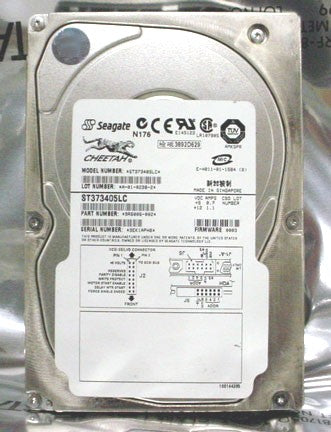 Seagate Cheetah 73LP ST373405LC 73.4GB 10KRPM 4MB Ultra-160 SCSI 80PIN SCA-2 3.5" Hard Drive