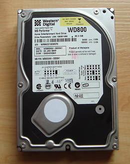 Western Digital WD800AW 80GB 5400RPM 2MB IDE 3.5" Hard Drive