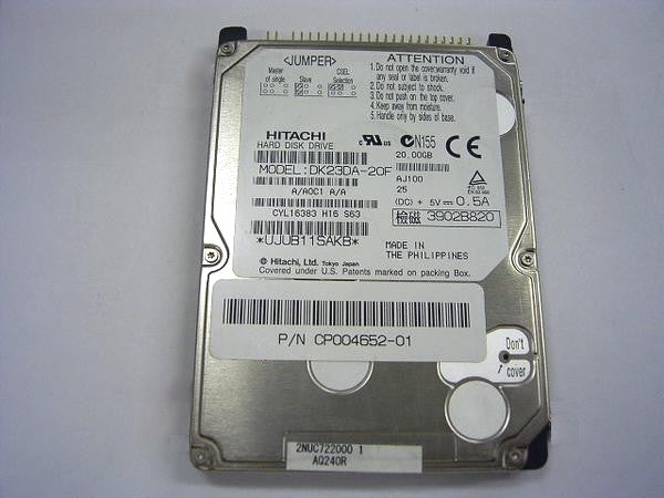 Hitachi DK23DA-20F 20GB 4200RPM 2MB UDMA/ATA-5 IDE 2.5" Laptop Hard Drive 08K1183