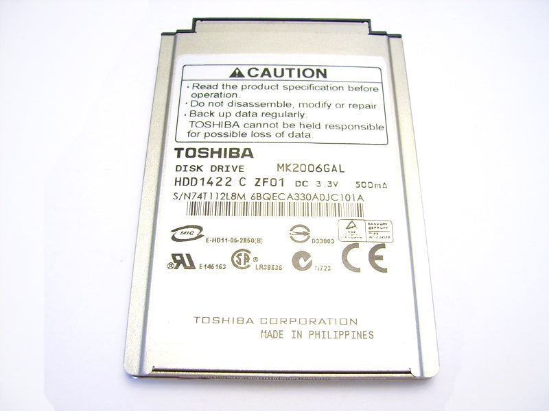 Toshiba 20GB 4200rpm 2MB Notebook / Ipod 1.8" Hard Drive