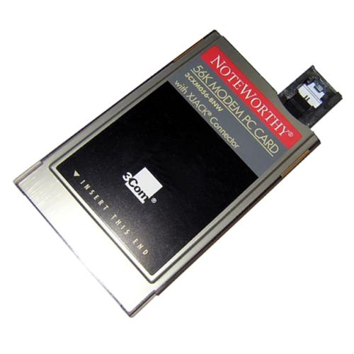 3Com 3CXM056BNW 56K Modem PC Card With X jack