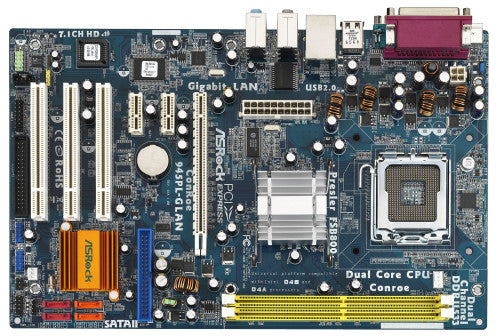 ASROCK ConRoe945PL-GLAN Intel 945PL Express Socket-LGA775 Core 2 Duo DDR2 800MHZ Motherboard  