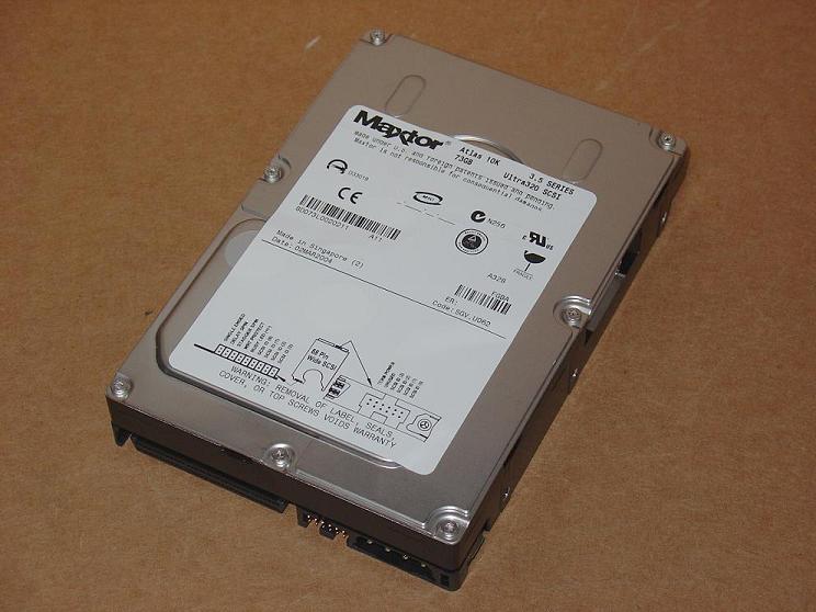 Maxtor 73GB 10K 8MB Ultra-320 68-Pin SCSI OEM Hard Drive