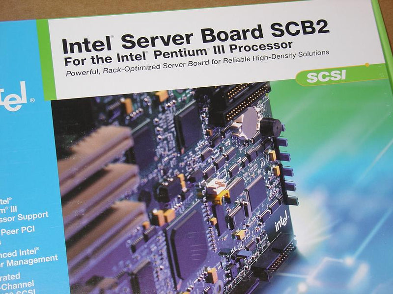 Intel SCB2SCSI Dual Socket 370, Supporting 133 FSB SDRAM, E-ATX Motherboard