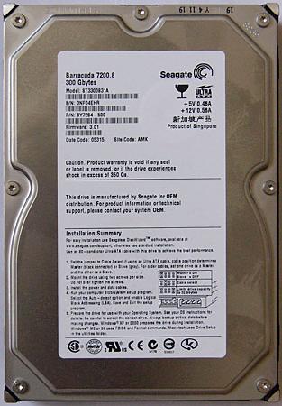 Seagate Barracuda 7200.8 300 GB 3.5" 7200RPM Internal Hard Drive