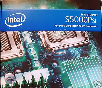 Intel S5000PSLROMBR Chipset-5000P Socket-LGA771 32Gb DDR2-1333MHz SSI EEB 3.6 Server Motherboard