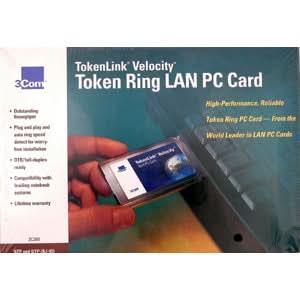 3Com Tokinlink Velocity Token Ring Lan Pc Card 3C389 16 MBPS 16 BIT 5V STP And UTP Dongles