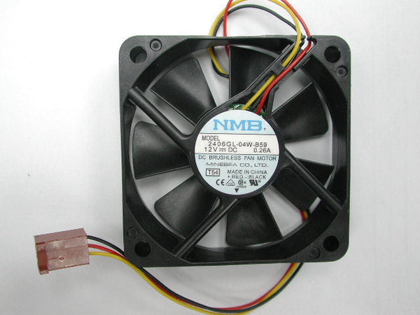 NMB 2406GL-04W-B59 4800RPM 12Volts DC 0.26Amp 3-Pin 3-Wire 60x60x15mm Cooling Fan