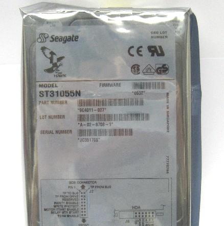 Seagate HAWK 2XL ST31055N 1.06 GB 5400 RPM Ultra SCSI 50PIN NARROW 3.5" Hard Drive