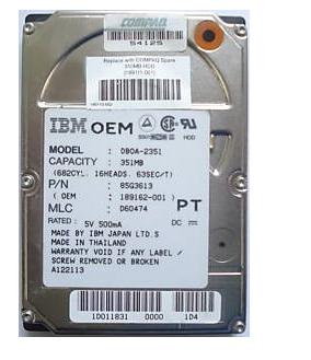 IBM DBOA-2351 351MB 4200RPM IDE 2.5" 12MM Laptop Hard Drive