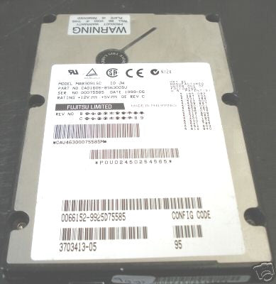 Fujitsu MAB3091SC 9.1GB 7200RPM 512KB Ultra2 Wide SCSI 3.5" LVD/SE Hard Drive