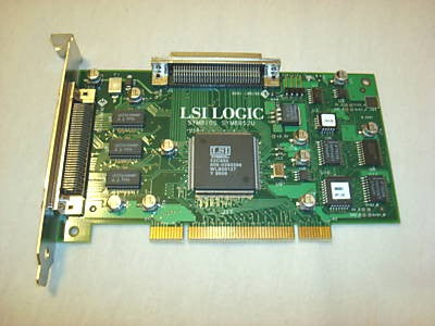 LSI Logic SYM8952U Single Channel Ultra2 Wide SCSI PCI ControllerCard
