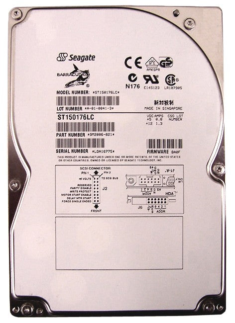 Seagate Barracuda 50 ST150176LC 50GB 7200RPM 1MB Ultra2 Wide SCSI 3.5" Hard Drive