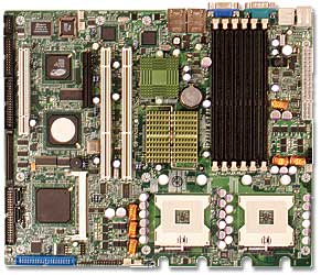 Super Micro X6DVA-4G-B E7320 Dual Xeon Socket-604 Ultra-320 SATA(Raid) Video 2Gb-LAN ATX bare board