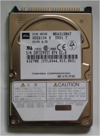 Toshiba MK4310MAT 4.3GB 4200RPM 512KB Buffer IDE 2.5" Hard Drive (HDD2134)