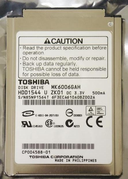 Toshiba MK6006GAH 60GB 4200RPM UDMA-100 1.8" Laptop/ IPOD Micro Hard Drive (HDD1544)