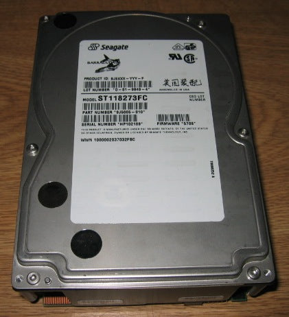 Seagate Barracuda 18 ST118273FC 18.2GB 7200RPM 40 PIN (SCA-2) Fibre Channel 3.5" Hard Drive