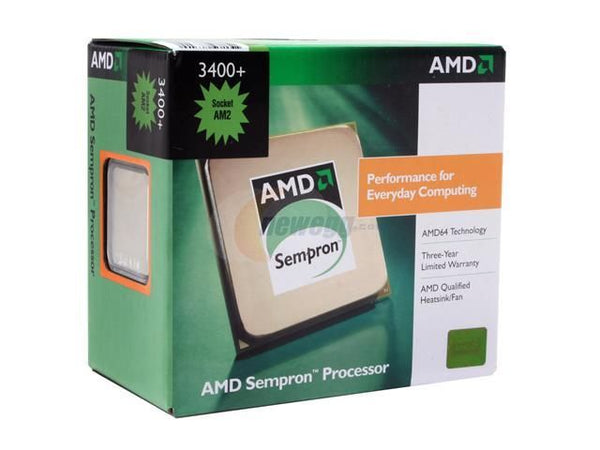 AMD SDA3400CNBOX Sempron 3400 1.8GHZ 1600HT 256KB L2 Cache Socket AM2 Processor