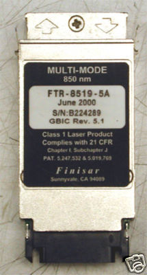 3COM FTR-8519-5A FINISAR 1000BaseSX 850NM MultiMODE GBIC Transceiver