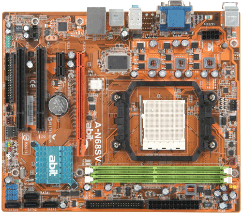 ABIT A-N68SV Nvidia Geforce 7025/Nforce 630A AM2/AM2 SATA-300(RAID) Audio LAN Micro-ATX Motherboard