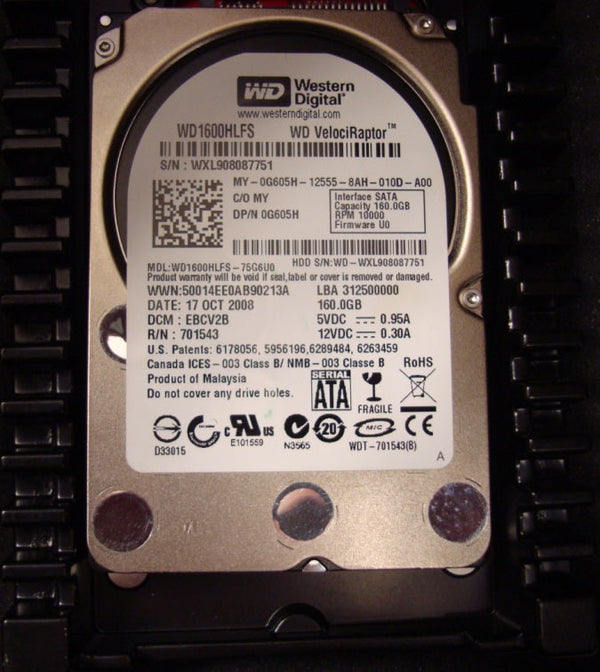 Western Digital WD1600HLFS Velociraptor 160GB 10KRPM SATA-300 2.5" Hard Drive