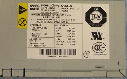 IBM 49P2041 / 49P2042 ASTEC 425-watt X-Series Power Supply