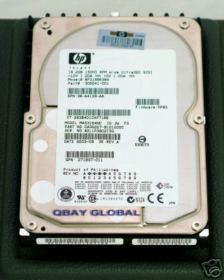 HP BF018863B4  18.2GB 15KRPM Ultra-320 SCSI 1.0" Hot Pluggable Hard Drive